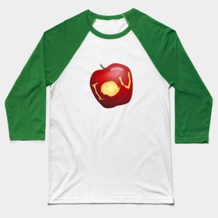 I O U Apple Baseball T-Shirt